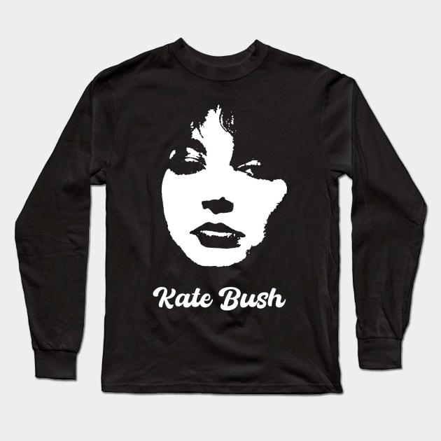 Kate Bush pop art portrait Long Sleeve T-Shirt by Christyn Evans